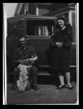 Alfred Bann and Girl Friend with a wily dog