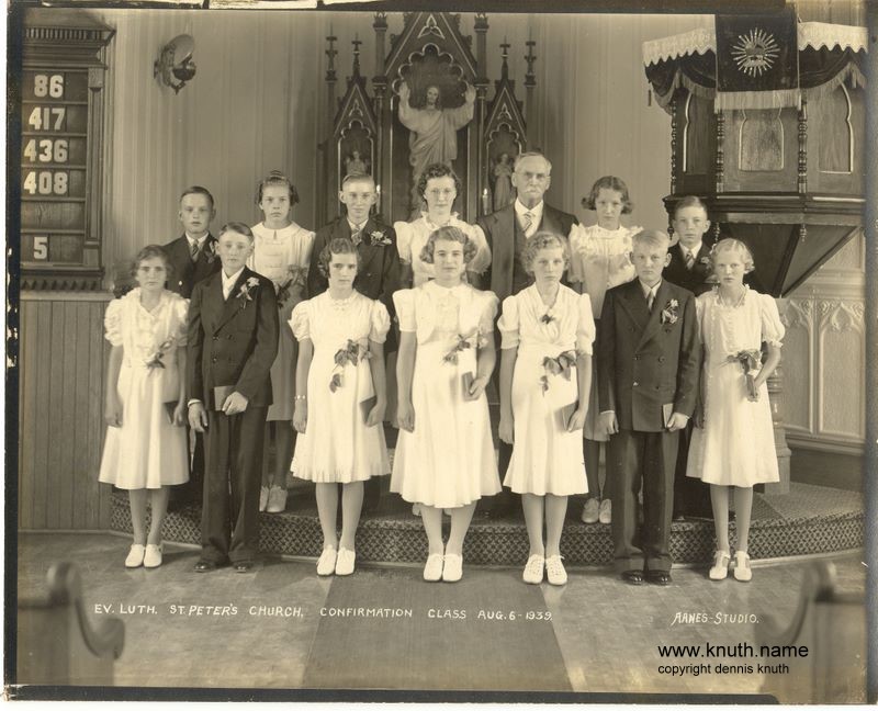 Comfirmation Class of 1939