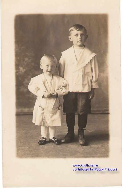 Post Card Formal Portrait of two children