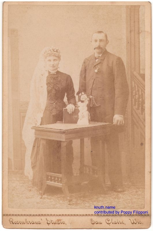 Formal Wedding Portrait from the 19th Century Knuth Family